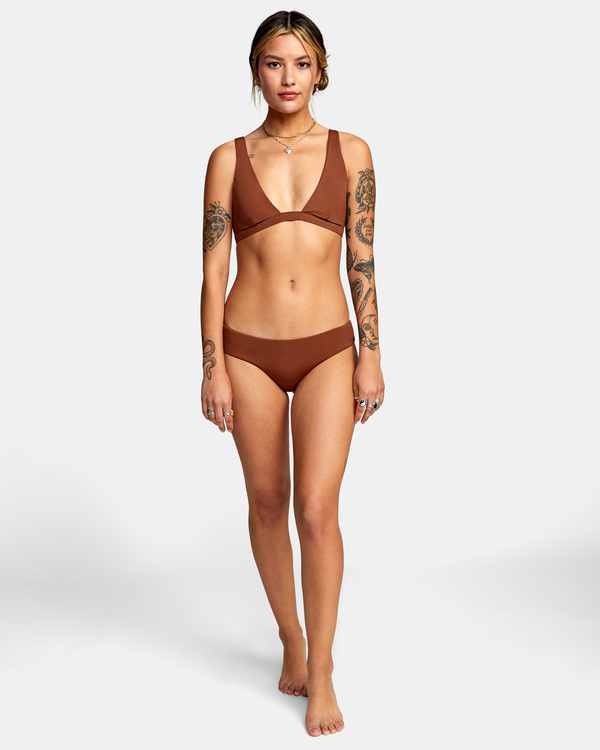 4 Camille Rowe Camille Boy Short - Braguita de bikini de cobertura reducida para Mujer  C3SBRORVP2 RVCA