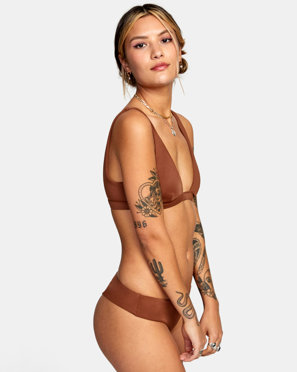 6 Camille Rowe Camille Boy Short - Braguita de bikini de cobertura reducida para Mujer  C3SBRORVP2 RVCA