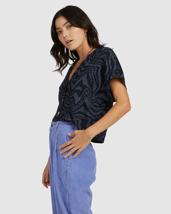 3 Strata Blouse - Short Sleeve Shirt for Women  C3SHRJRVP2 RVCA
