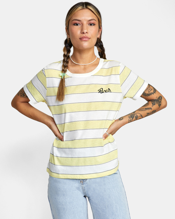 1 Stripe - T-shirt manches courtes pour Femme Gris C3SSRDRVP2 RVCA