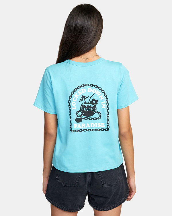 1 Locked Down - Short Sleeve T-Shirt for Women Blue C3SSRLRVP2 RVCA