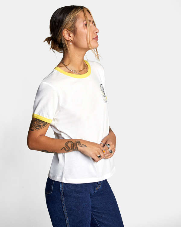 6 Camille Rowe Radio - Short Sleeve T-Shirt for Women  C3SSRTRVP2 RVCA