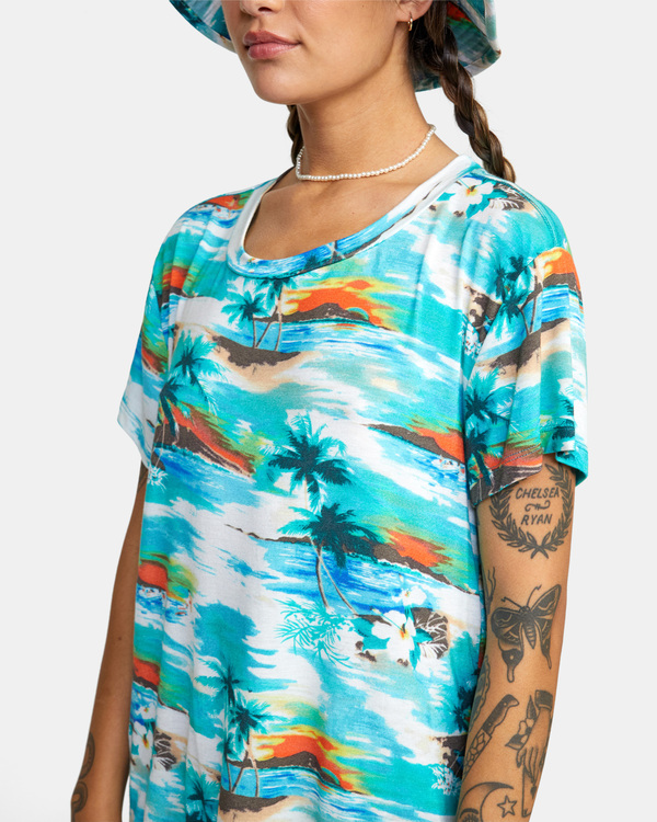 2 Recess - Short Sleeve T-Shirt for Women Blue C3TPRJRVP2 RVCA