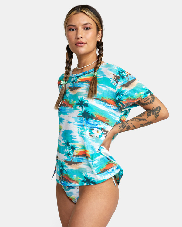 4 Recess - Short Sleeve T-Shirt for Women Blue C3TPRJRVP2 RVCA