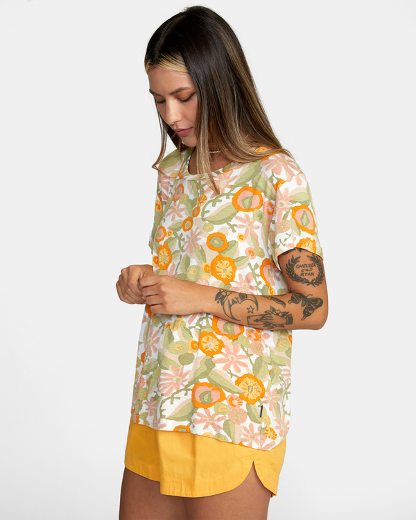 4 Recess - Short Sleeve T-Shirt for Women Yellow C3TPRJRVP2 RVCA