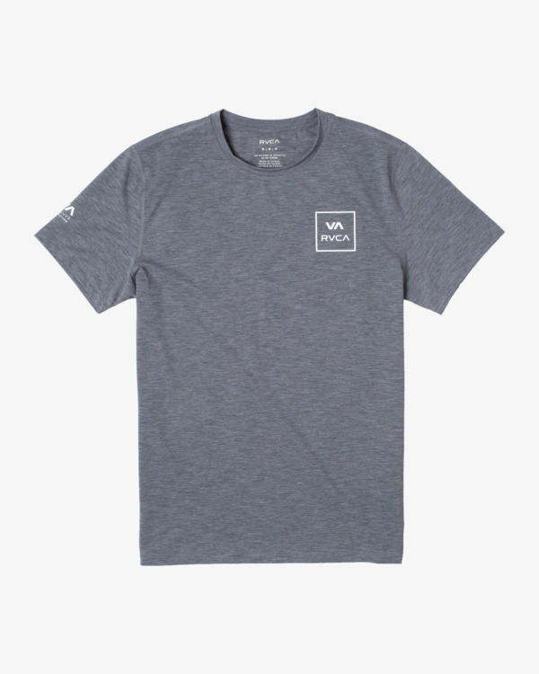 0 RVCA Surf - Short Sleeve T-Shirt UPF20 for Men Grey C4MYRFRVP2 RVCA