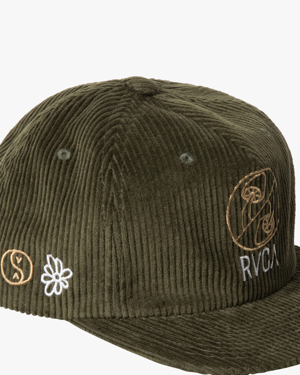 5 Gained - Strapback Cap for Men Green C5CPRERVP2 RVCA