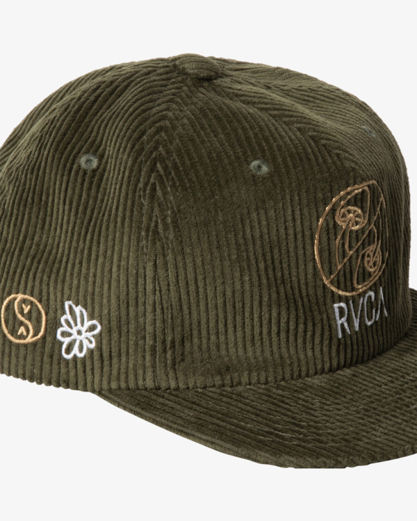 2 Gained - Strapback Cap for Men Green C5CPRERVP2 RVCA