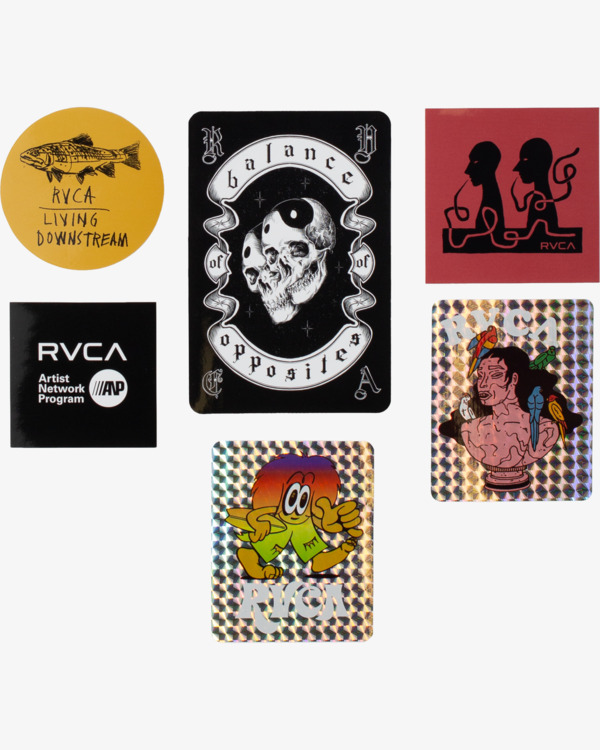 1 ANP - Sticker Pack unisex Grey C5ESRARVP2 RVCA