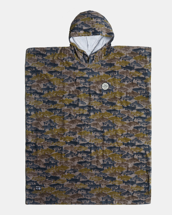 0 Horton Fish - Hooded Surf Poncho unisex Green C5TORFRVP2 RVCA
