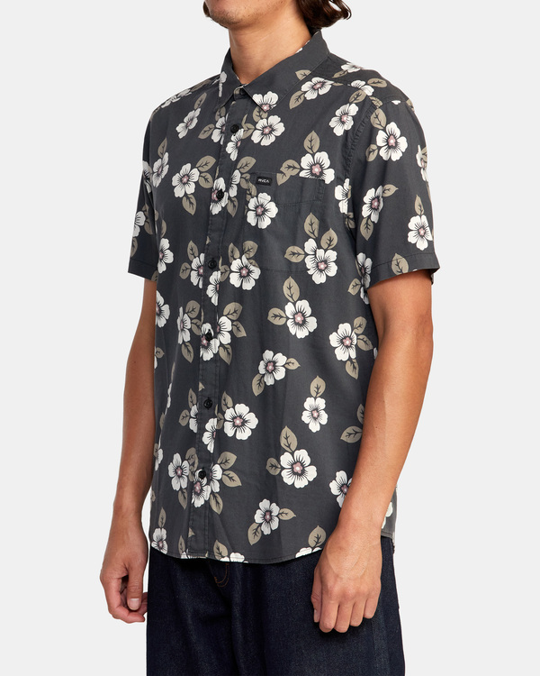 4 Botanical - Short Sleeve Shirt for Men Black D1SHRDRVS2 RVCA