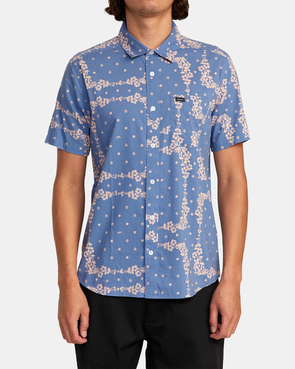 1 Loom - Short Sleeve Shirt for Men Blue D1SHRJRVS2 RVCA
