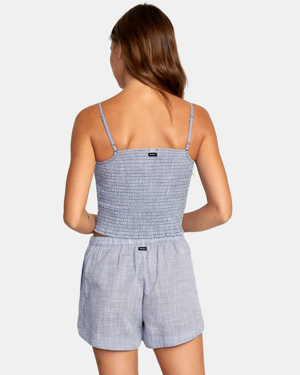1 Houndstooth Revival - Débardeur crop top pour Femme Bleu D3TPRHRVS2 RVCA