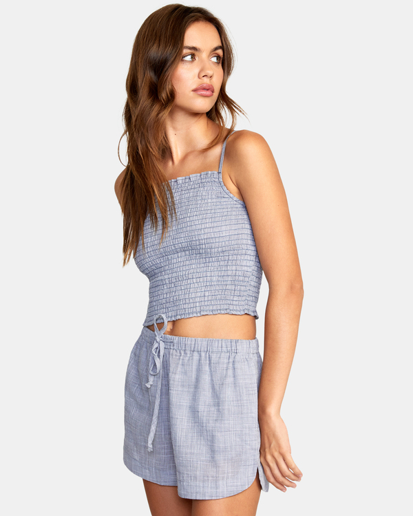4 Houndstooth Revival - Débardeur crop top pour Femme Bleu D3TPRHRVS2 RVCA
