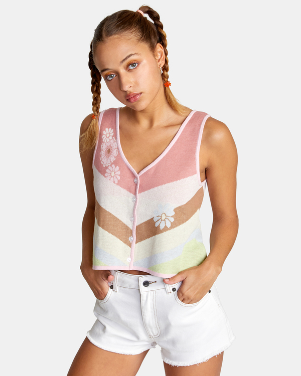 4 The Trouble - Knitted Vest Top for Women  D3TPRIRVS2 RVCA