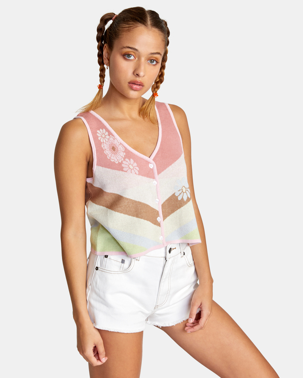 5 The Trouble - Knitted Vest Top for Women  D3TPRIRVS2 RVCA