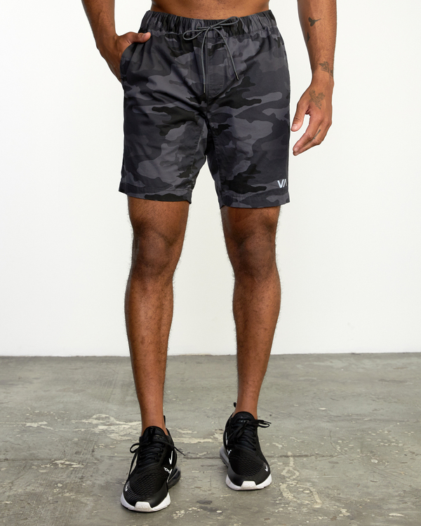 12 VA Sport | Spectrum Workout Shorts 18&rdquo; Green D4WKMARVS2 RVCA