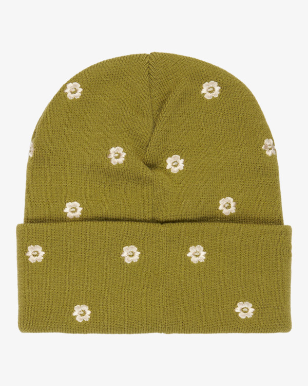 1 Embroidered Essential - Beanie mit Bündchen für Frauen Grün EVJHA03002 RVCA