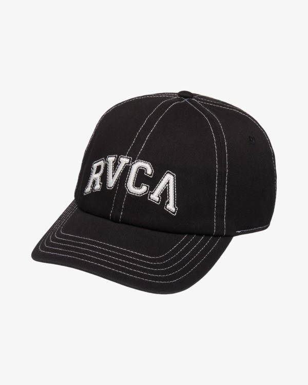 0 Contrast Stitch - Dad Hat for Women Black EVJHA03005 RVCA