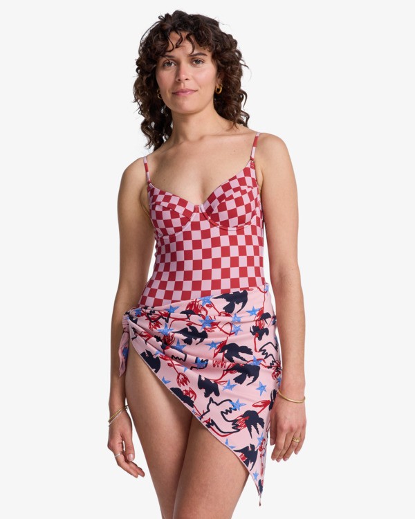 2 Antonia Figueiredo Love Birds - &Eacute;charpe l&eacute;g&egrave;re pour Femme Rouge EVJHW03004 RVCA