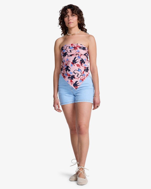 4 Antonia Figueiredo Love Birds - &Eacute;charpe l&eacute;g&egrave;re pour Femme Rouge EVJHW03004 RVCA