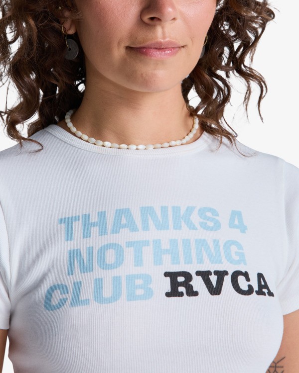 2 Club RVCA Rib - Short Sleeve T-Shirt for Women White EVJKT03002 RVCA