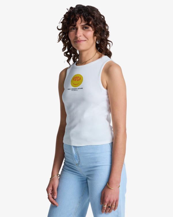1 RVCA Smiley - Vest Top for Women White EVJKT03003 RVCA