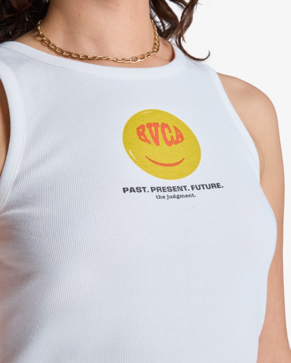 2 RVCA Smiley - Vest Top for Women White EVJKT03003 RVCA