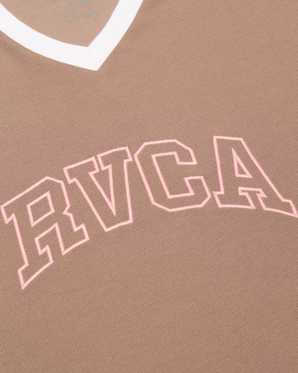 6 RVCA Jersey Brun EVJKT03008 RVCA