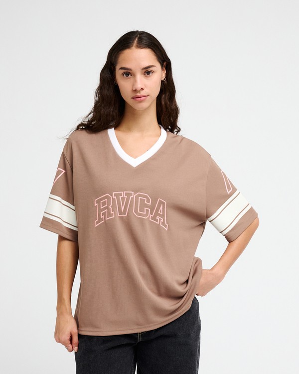 0 RVCA Jersey Brun EVJKT03008 RVCA