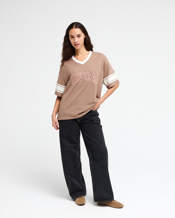 1 RVCA Jersey Brun EVJKT03008 RVCA