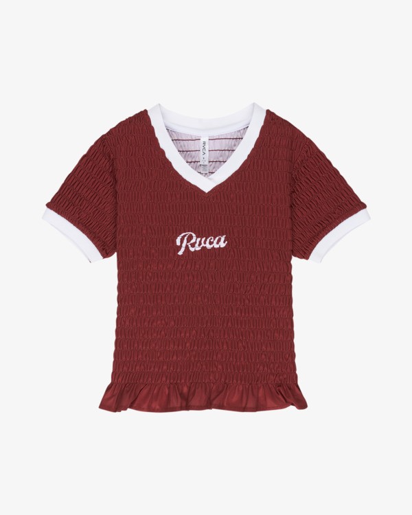4 RVCA Smoked Jersey Red EVJKT03012 RVCA