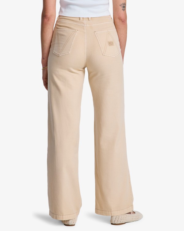 1 Coco - Flared Trousers for Women Brown EVJNP03000 RVCA