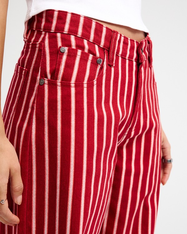 2 Lola Stripes Red EVJNP03001 RVCA