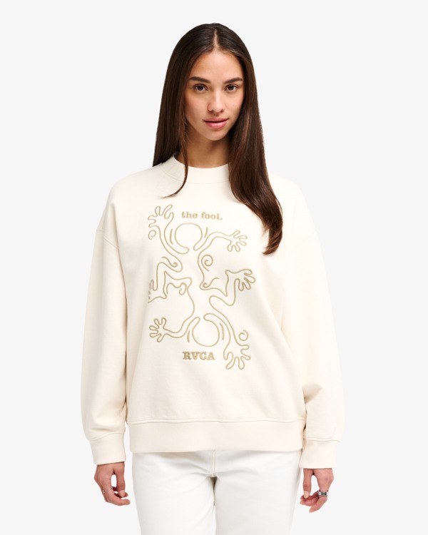 0 Raver Relaxed - Sweatshirt f&uuml;r Frauen Weiss EVJSF00110 RVCA