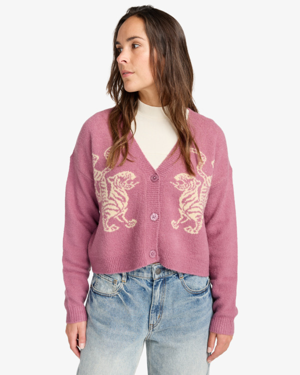 0 Kitty Cardigan - Cardigan für Frauen Violett EVJSW03002 RVCA