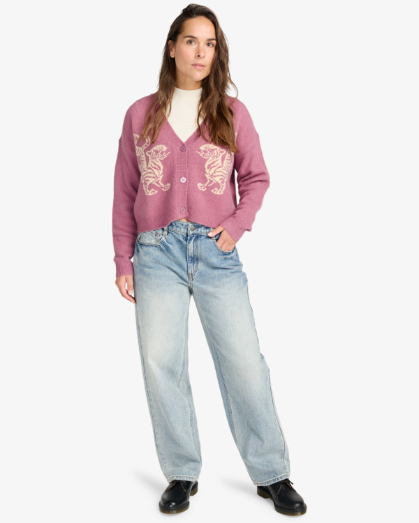 1 Kitty Cardigan Purple EVJSW03002 RVCA