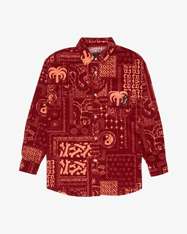 4 Dalas Patchwork Rot EVJWT03006 RVCA
