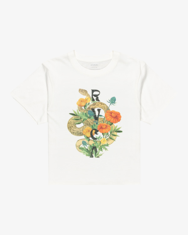 2 Wildflower Snake - Short Sleeves T-Shirt for Women White EVJZT00154 RVCA