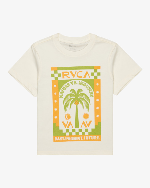 3 Palmy Daze - Maglietta serigrafata a maniche corte da Donna White EVJZT00156 RVCA