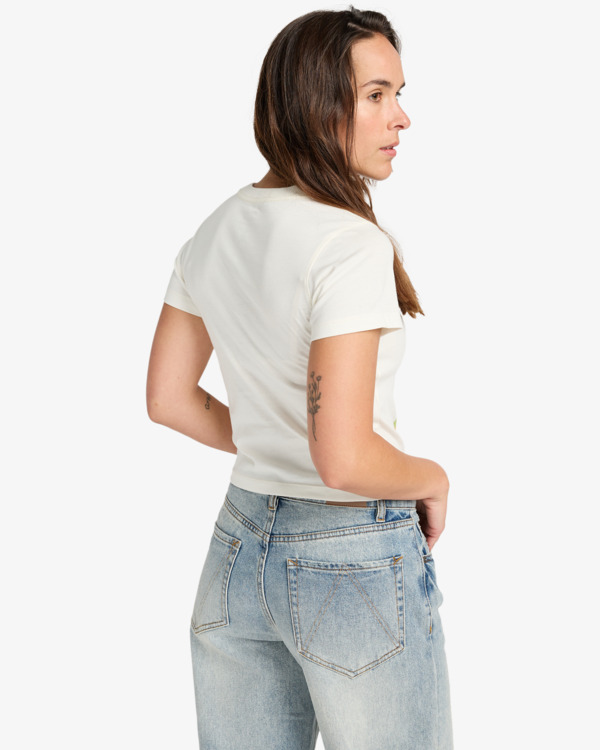 1 Palmy Daze - Maglietta serigrafata a maniche corte da Donna White EVJZT00156 RVCA