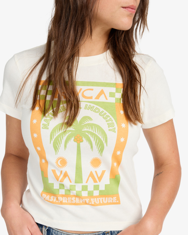 2 Palmy Daze - Maglietta serigrafata a maniche corte da Donna White EVJZT00156 RVCA