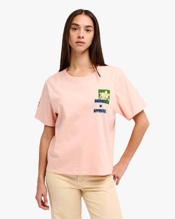 0 Antonia Figueiredo Love Birds Easy - Short Sleeve T-Shirt for Women Pink EVJZT00168 RVCA