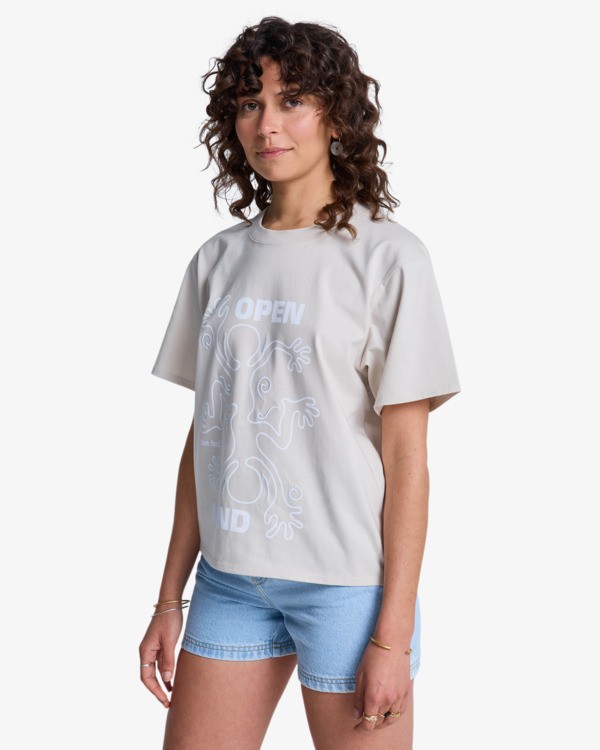 1 Raver Easy - Short Sleeve T-Shirt for Women Beige EVJZT00171 RVCA