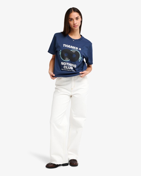 3 Thanks For Easy - Short Sleeve T-Shirt for Women Blue EVJZT00172 RVCA