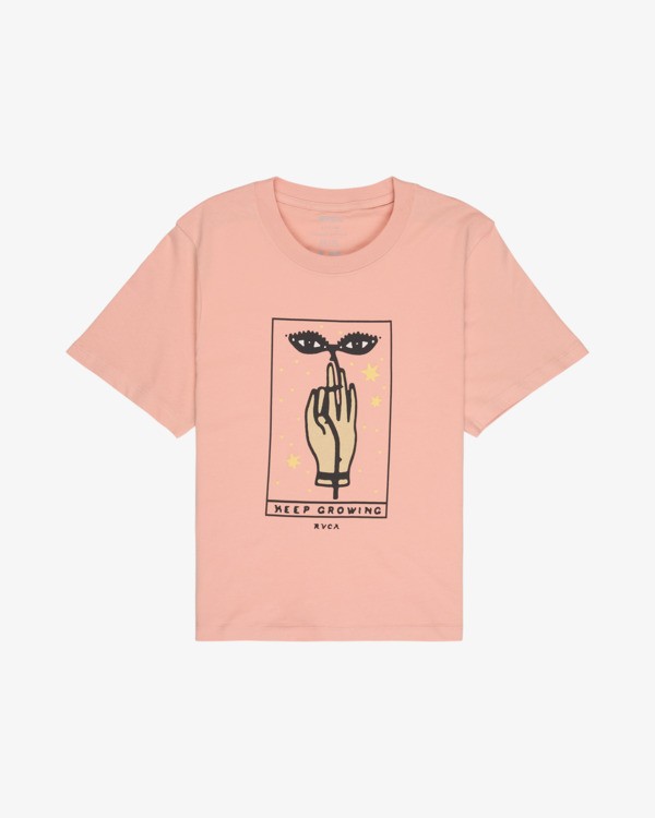 0 Keep Growing - Maglietta a maniche corte da Donna Pink EVJZT00175 RVCA
