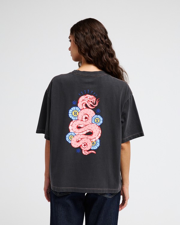 2 Dalas Snake Oversized Schwarz EVJZT00190 RVCA