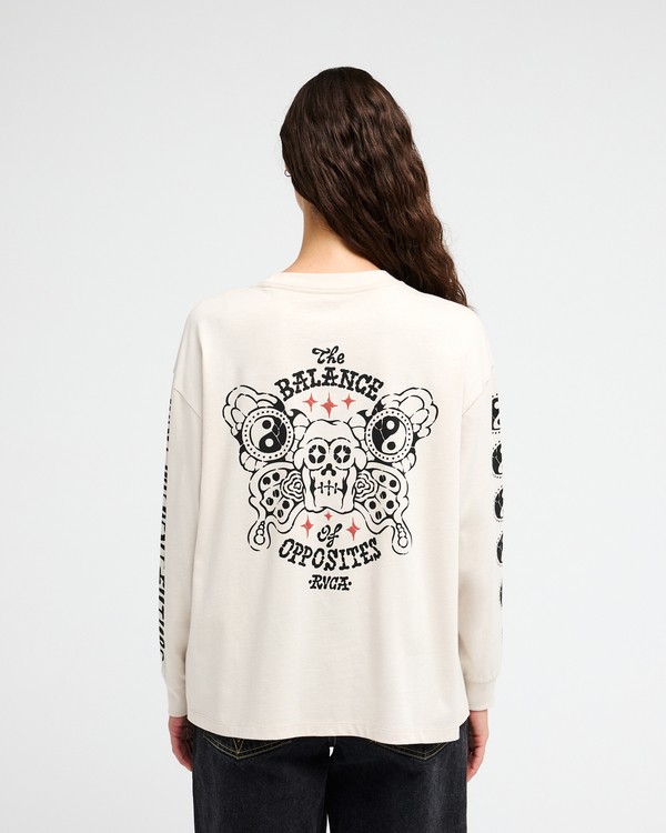 2 Dalas Skull Oversized Beige EVJZT00191 RVCA