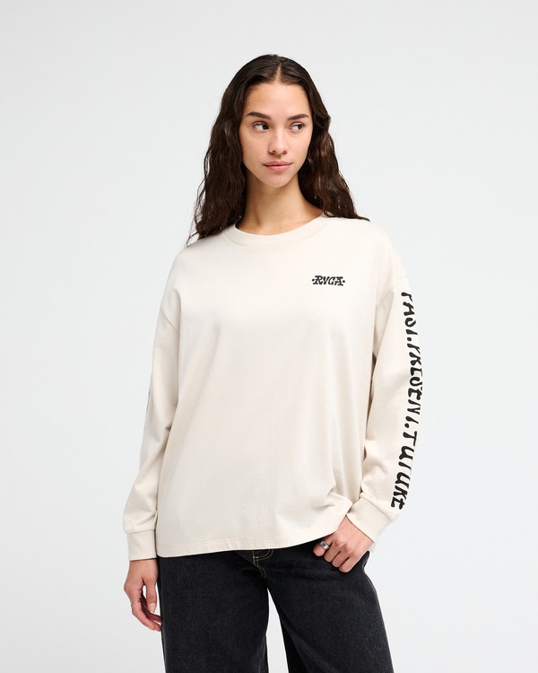 0 Dalas Skull Oversized Beige EVJZT00191 RVCA