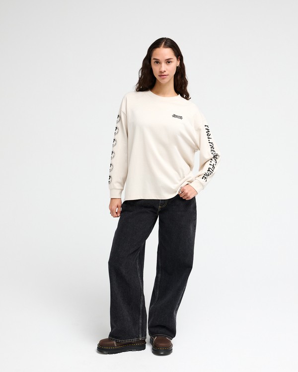 1 Dalas Skull Oversized Beige EVJZT00191 RVCA